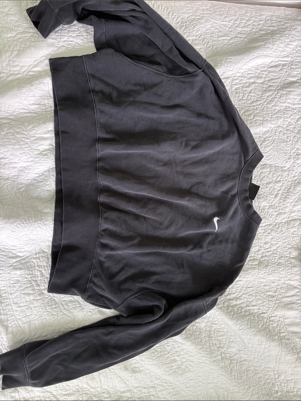 Nike Black Crewneck Sweatshirt with White Swoosh